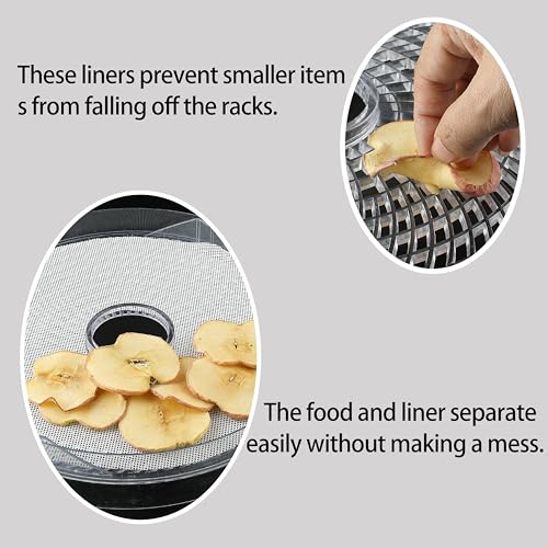 Silicone Dehydrator Sheets - 13" Round, Non-Stick, Reusable, 8 Pack