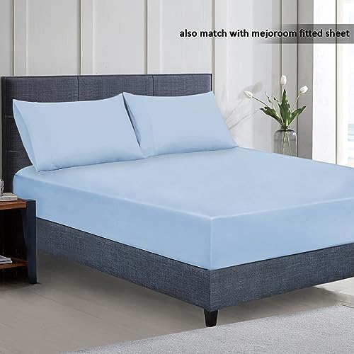 Mejoroom Luxury Queen Pillowcases Set of 2 - Light Blue Microfiber