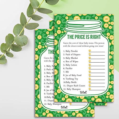 50 Price is Right Baby Shower Game Cards - Fun Guessing Game
