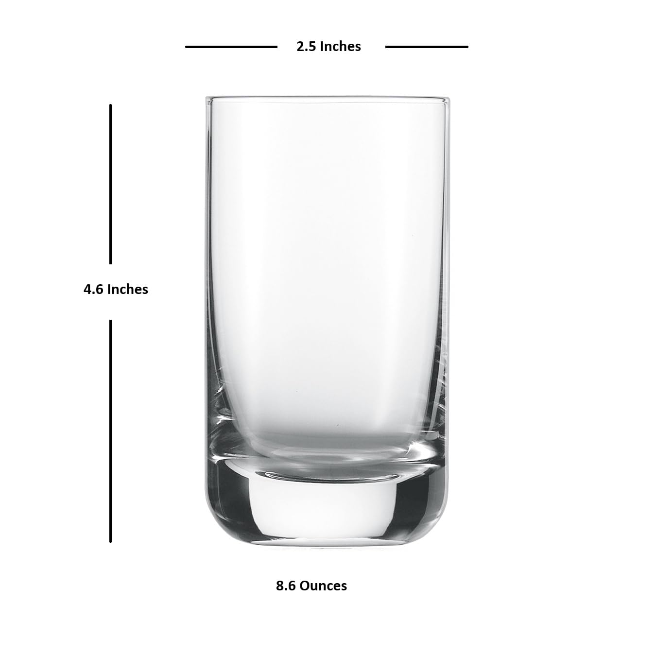 Schott Zwiesel Tritan Crystal Glass Convention Barware Collection Tumbler/Highball Cocktail Glass, 8.6 Ounce, Set of 6