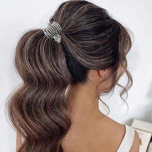 Metal Hair Claw Clips 2Pcs - 1.4 Inch Medium Shark Clips for Ponytails