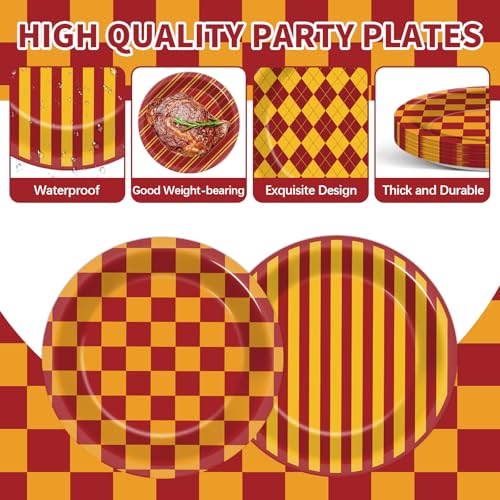 48 Pack Magic Theme Disposable Paper Plates for Christmas & Kids Birthday