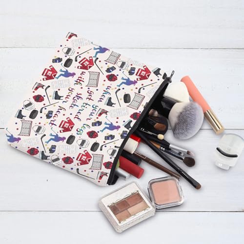 G2TUP Ice Hockey Cosmetic Bag Makeup Case for Hockey Players