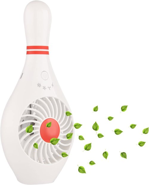 AUOTO Handheld Portable Fan Bowling Pin Fan Mini Small Personal USB Fan for Home Office Sports Travel Bodybuilding and face fan for makeup Festival Holiday Gift