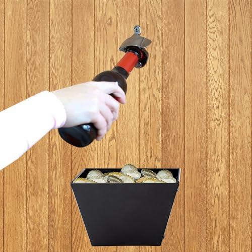 Wall Mounted Bottle Cap Catcher - Stainless Steel Beer Cap Collector
