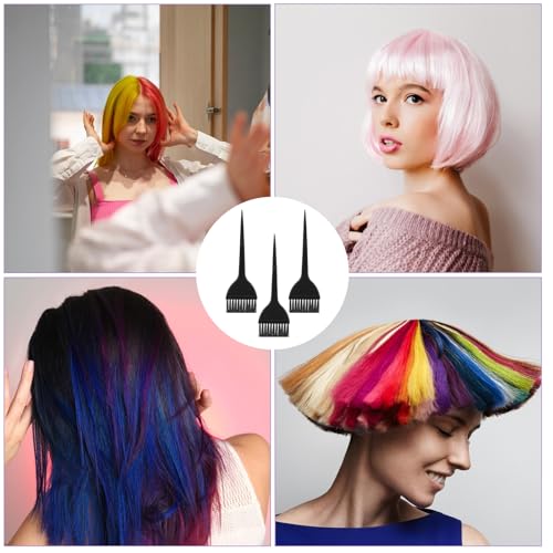 Ymapinc 3-Piece Black Hair Dye Brush Set for Salon & DIY Coloring