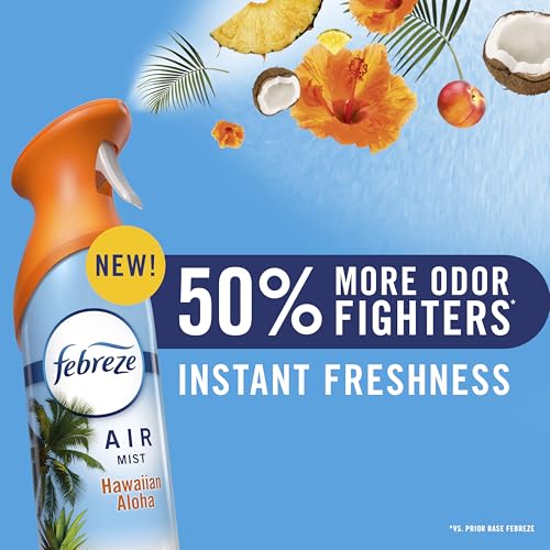 Febreze Air Mist Odor-Fighting Room Spray, Crisp Clean, 8.1 oz, 3-Pack