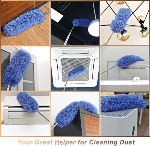 Extendable Microfiber Duster with 30'' to 100'' Telescoping Pole