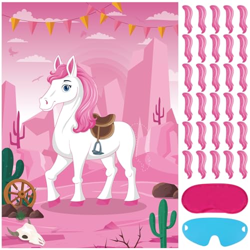 Pin The Tail On The Horse Game - Western Party Decoration