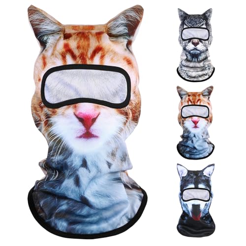 3D Cat Ski Mask Dog Balaclava Sheisty Breathable Ice Silk Cycling Face Cover for Sunscreen Protection Outdoor