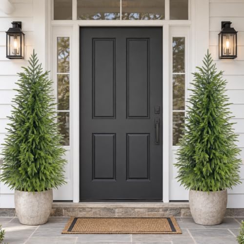 2Pack 5FT Artificial Norfolk Pine Tree - Indoor & Outdoor Decor