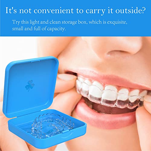 ARGOMAX Slim Aligner Case - Portable Retainer Box with Airflow Slots, Blue