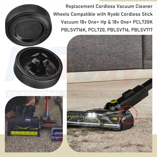 Replacement Wheels and Gasket for Ryobi 18V Cordless Vacuum