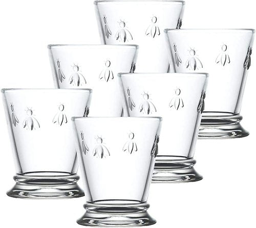 La Rochere Napoleon Bee Tumbler Set of 6 – La Rochere Bee Glassware Sets – Fancy Glassware Drinking Glasses (9 oz)