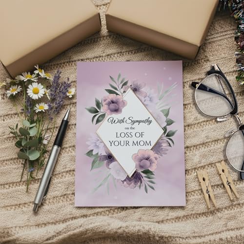 Loss of Wife Sympathy Card - Premium A5 Floral Bereavement Card