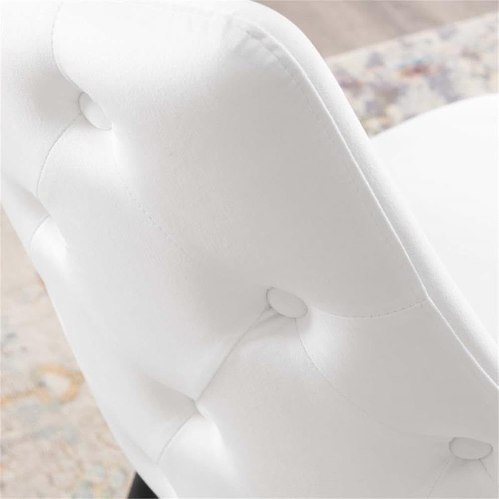 Modway EEI-3907-WHI Adorn Tufted Performance Velvet Dining Side Chair, White