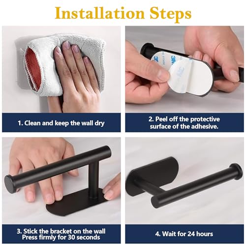 Self-Adhesive SUS304 Stainless Steel Toilet Paper Holder - Easy Install