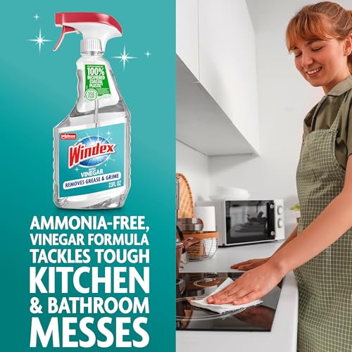 Windex Vinegar Glass Cleaner Spray - Streak-Free Shine 23 oz
