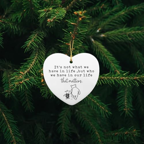 Best Friend Ceramic Heart Ornament - Friendship Keepsake Gift (CO030)