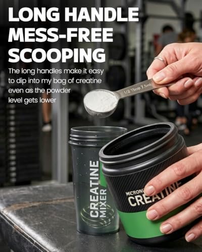 MIMORE Stainless Steel 5g Scoop - 3 Pack for Accurate Creatine Measurement
