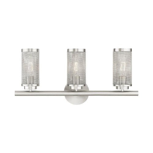 Livex Lighting 3 Light Brushed Nickel Bath Vanity, 14123-91