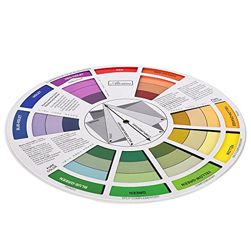 ATOMUS Color Wheel Mix Guide - 9.25 Inch Tattoo Pigment & Paint Chart