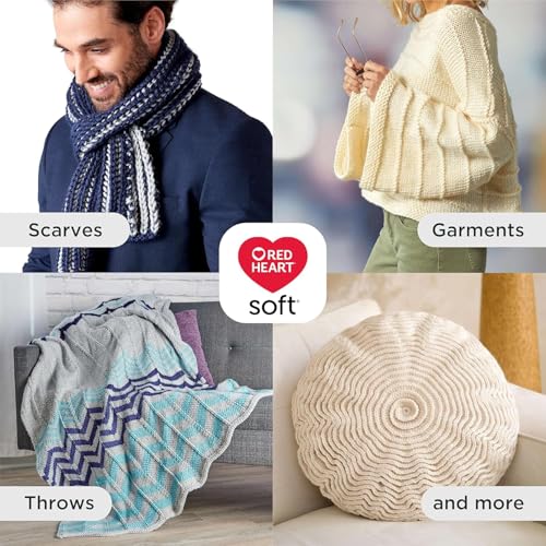 Red Heart Soft Yarn in White - Premium Crafting Material