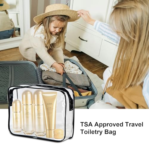 DESKEMAI TSA Approved Clear Toiletry Bag - Quart Size Travel Organizer