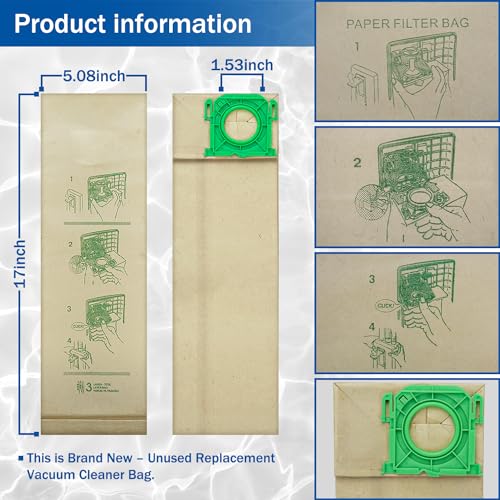 4 Pack Replacement Vacuum Bags for Windsor & Sebo Models