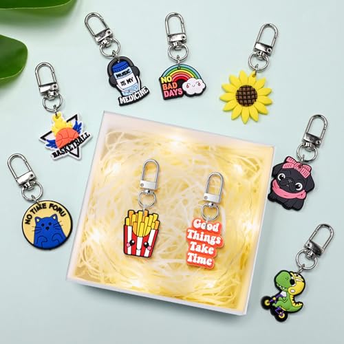 Pabucle Cute Keychain Bulk Pack - 20 Piece Assortment for Bags and Prizes