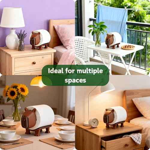 Capybara Toilet Roll Holder - Brown, 3D Printed Bathroom Decor