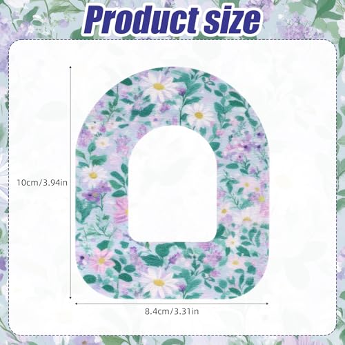 25pcs Adhesive Patches for Omnipod 5, Floral Style Sensor Patches Waterproof & Breathable CGM Overpatch Sensor Cover Compatible with Omnipod 5