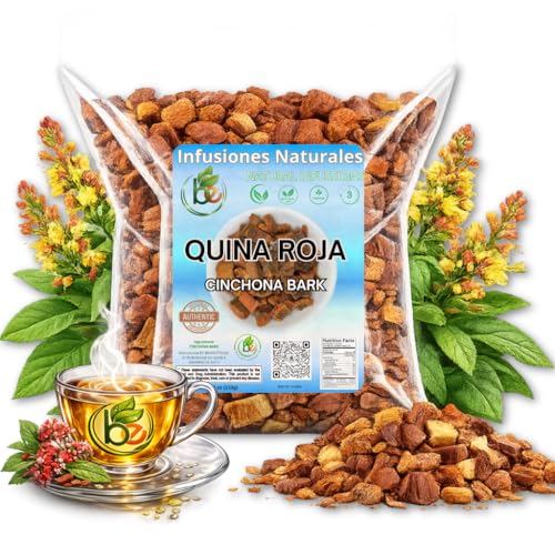 Quina Roja Herbal Tea - 100% Natural Red Cinchona Bark, 4 oz