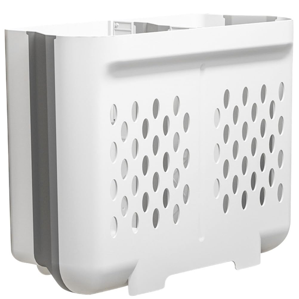 YARNOW Wall Mount Laundry Basket Foldable Laundry Hamper for Dirty Clothes and Toy Storage Collapsible Organizer for Bathroom Bedroom Nursery 15.2 X 1 X 15.2 Inches