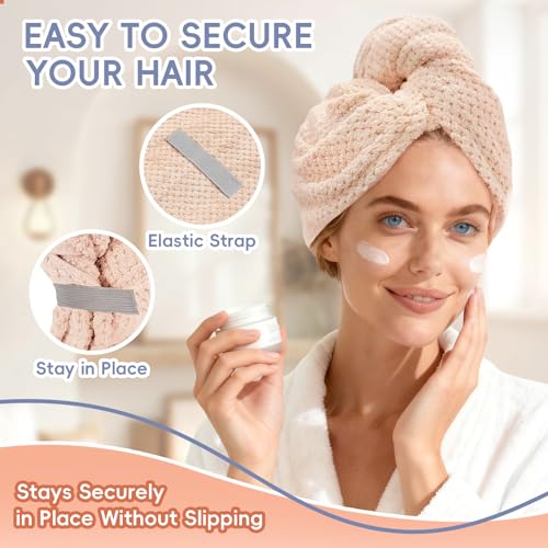 Large Microfiber Hair Towel for Women - Quick Drying & Absorbent