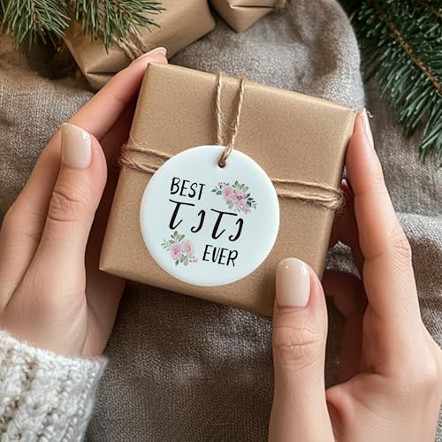 Best Titi Ever Ceramic Ornament - Ideal Gift for Mom & Grandma