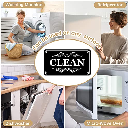 PSLER Clean Dirty Dishwasher Magnet Indicator Sign for Kitchen Organization