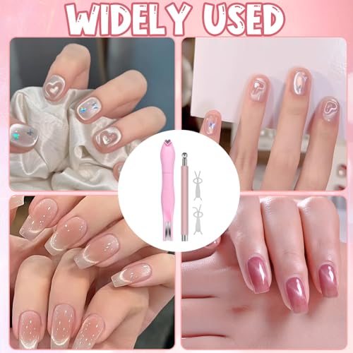 Cat Eye Nail Magnet Kit 4Pcs 3-in-1 Tool with Dual-Ended Pen & Guides