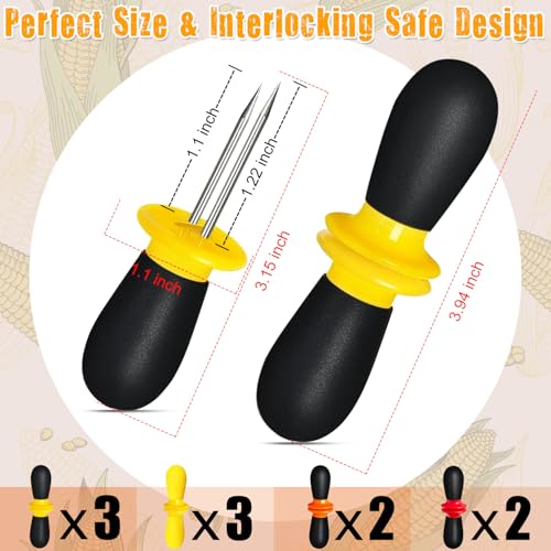 Corn Cob Holders Set - 20 Pcs Stainless Steel Skewers for BBQ & Camping