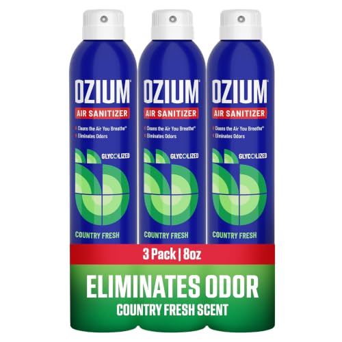 Ozium Air Sanitizer & Odor Eliminator Spray - Country Fresh, 8 Oz, Pack of 3