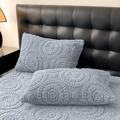 King Size Velvet Pillowcase Set, 2 Pack - Ultra Soft & Cozy, Light Steel Blue