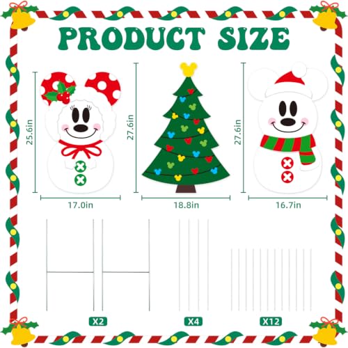 Christmas Yard Signs Decorations 3PCS Outdoor Holiday Lawn Display