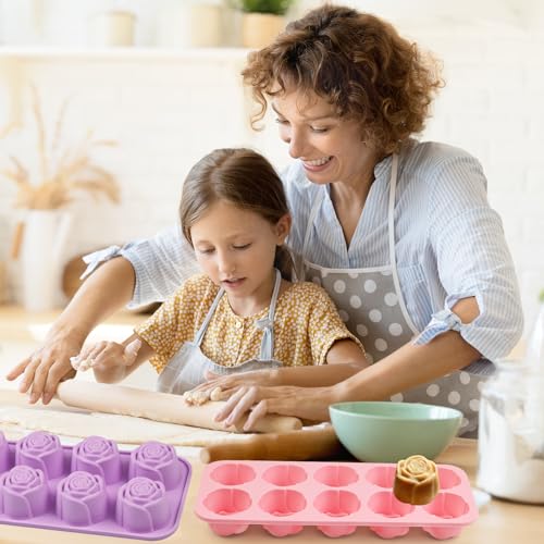 Rose Silicone Candy Mold - 20 Cavity Chocolate Molds (2 Pack)