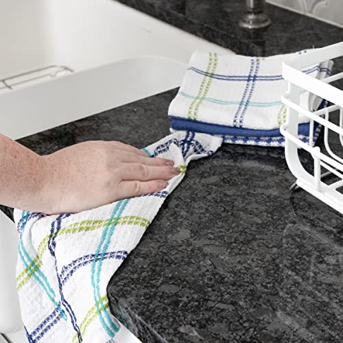 Cool 4-Pack T-Fal Waffle Cotton Dish Cloths - Highly Absorbent & Soft Kitchen Towels