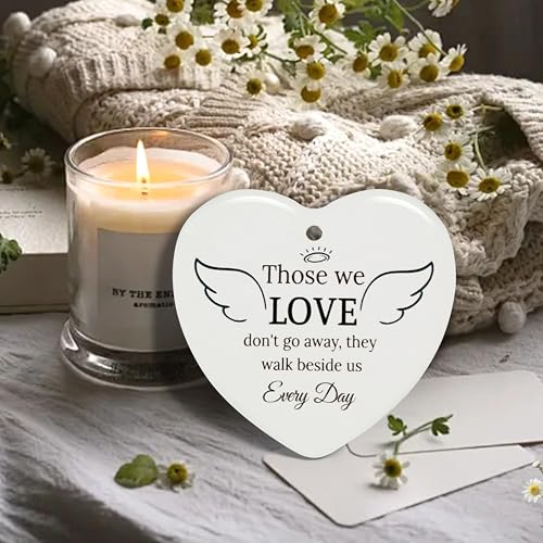 Heart Ceramic Sympathy Ornament for Loss of Loved One