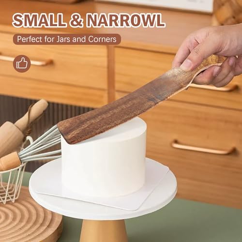 2 Pack Wooden Sourdough Spatula Set with Hanging Holes
