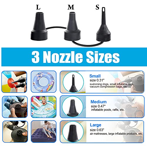 BrilliantHouse Portable Electric Air Pump 4.5x3.5x3.9 Inch for Inflatable Items