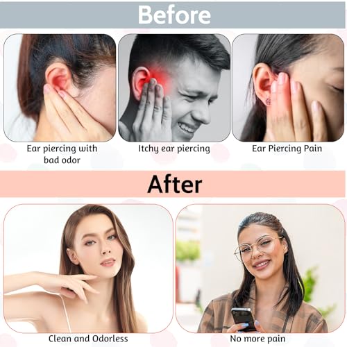 Ear Hole Cleaner Floss - 180 Pcs Disposable Piercing Care Kit