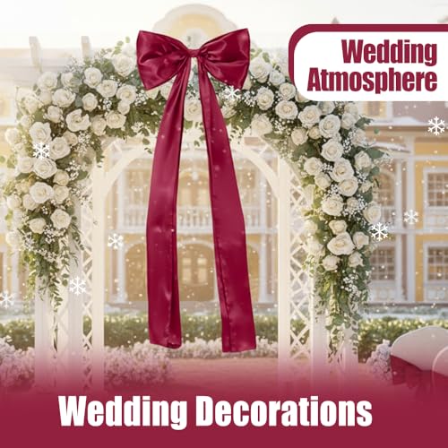 Giant Wedding Bow Decor - 19.7" x 46" Polyester Wall Decoration