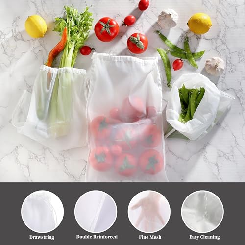 COKUMA 3-Pack Reusable Nut Milk Bags - 9.5" x 14" Fine Mesh Strainers
